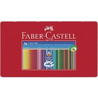 FABER-CASTELL 112435 Buntstift Colour Grip 36er Metalletui