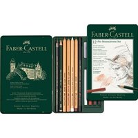 FABER-CASTELL 112975 Set Pitt Monochrome klein 12er Metalletui von Faber Castell
