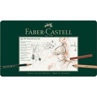 FABER-CASTELL 112977 Pitt Monochrome Set, 33er Metalletui von Faber Castell