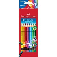 FABER-CASTELL 116613 Buntstift Colour Grip radierbar 10er Kartonetui von Faber Castell