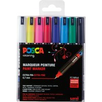 FABER-CASTELL 181708 Marker UNI POSCA PC-1MR 8er Set von Faber Castell