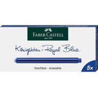 FABER-CASTELL 185524 Großraum-Standardtintenpatronen blau 5er von Faber Castell