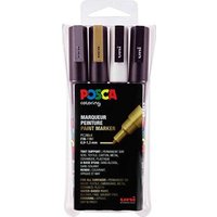 FABER-CASTELL 186504 Marker UNI POSCA PC-3M 4er Set von Faber Castell