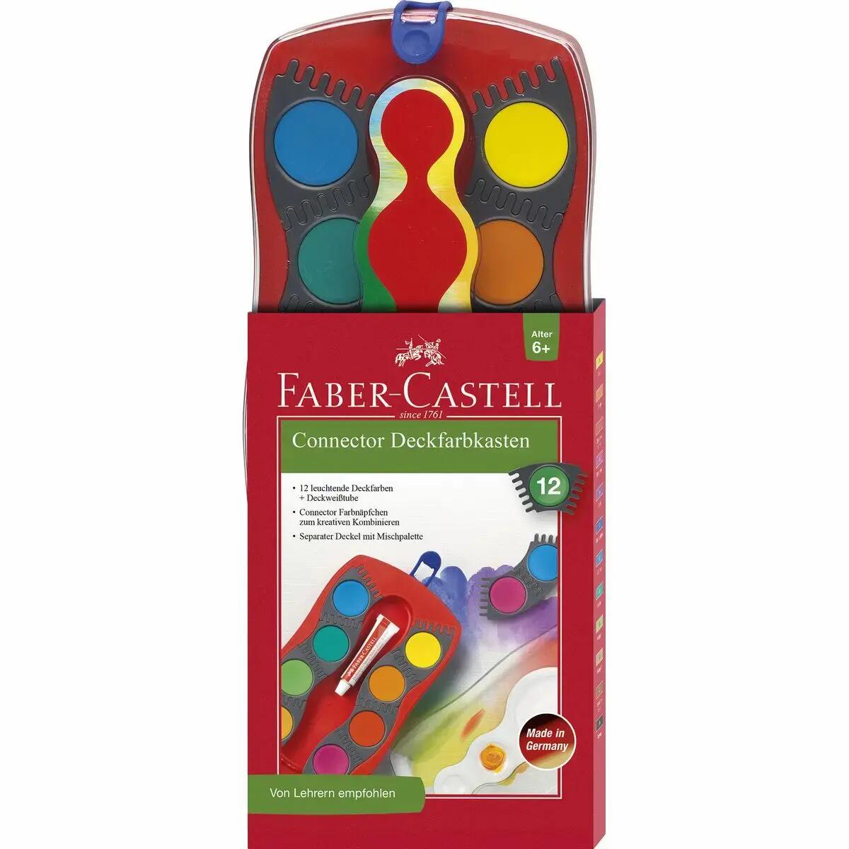 FABER-CASTELL Farbkasten Connector 12 Farben rot FABER-CASTELL Farbkasten Connector 12 Farben rot