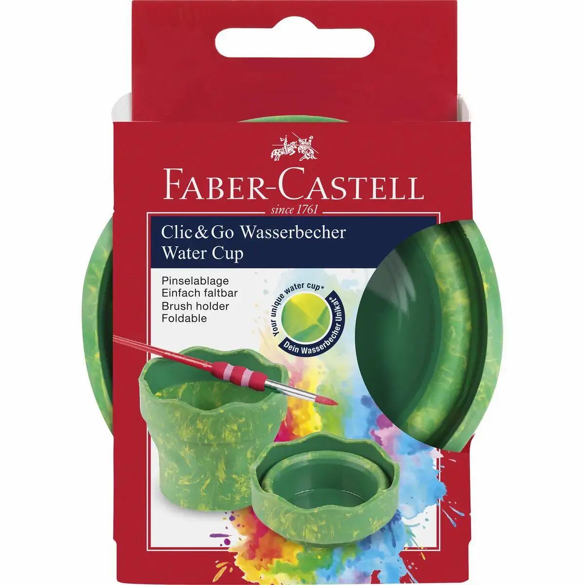 FABER-CASTELL Wasserbecher Clic&Go marble grün FABER-CASTELL Wasserbecher Clic&Go marble grün