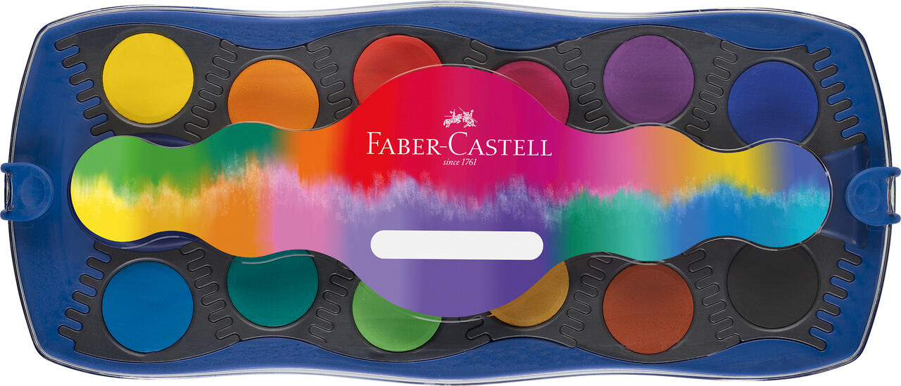 Faber-Castell - FABER-CASTELL Connector Farbkasten 24 Farben blau Faber-Castell - FABER-CASTELL Connector Farbkasten 24 Farben blau