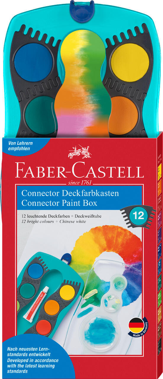 Faber-Castell - Farbkasten Connector 12 Farben türkis Faber-Castell - Farbkasten Connector 12 Farben türkis