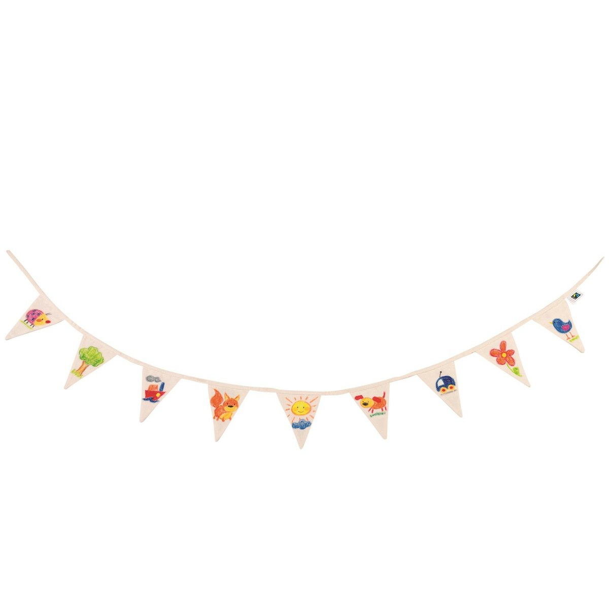 Fähnchen-Girlande - zum Anmalen Fähnchen-Girlande - zum Anmalen