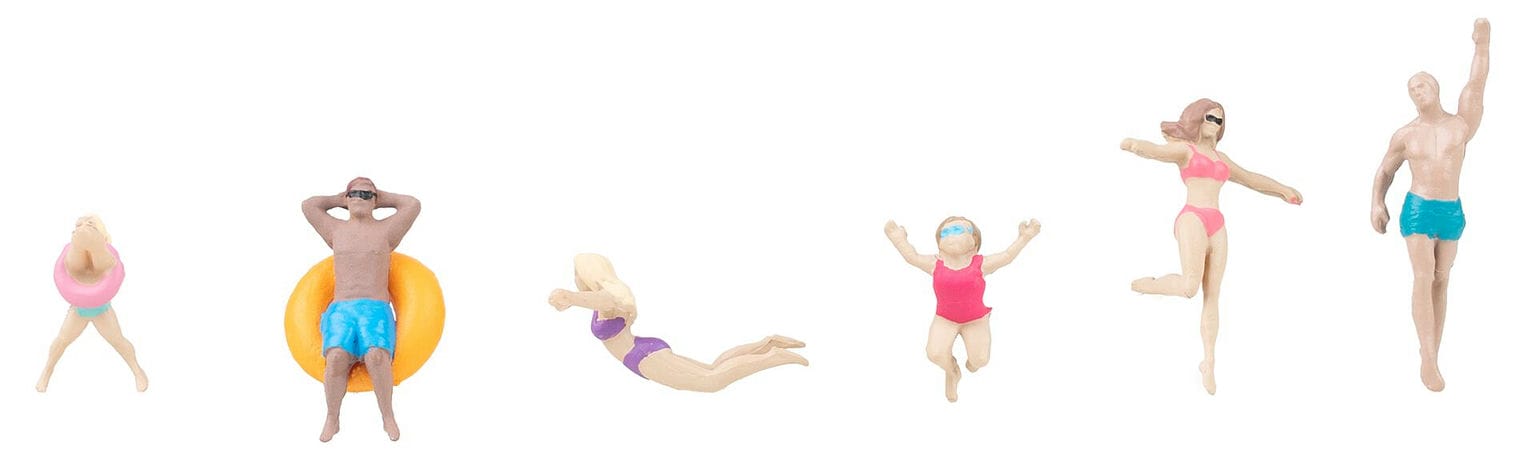 Faller Badende H0 1:87 Modelleisenbahn Baden und Schwimmen Faller Badende H0 1:87 Modelleisenbahn Baden und Schwimmen