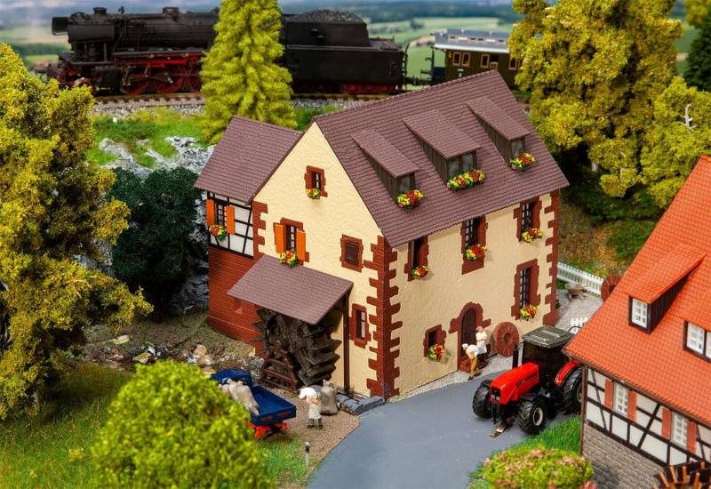 Faller Burgmühle H0 Castle Mill 1:87 130586 Modellbau Modelleisenbahn Moba