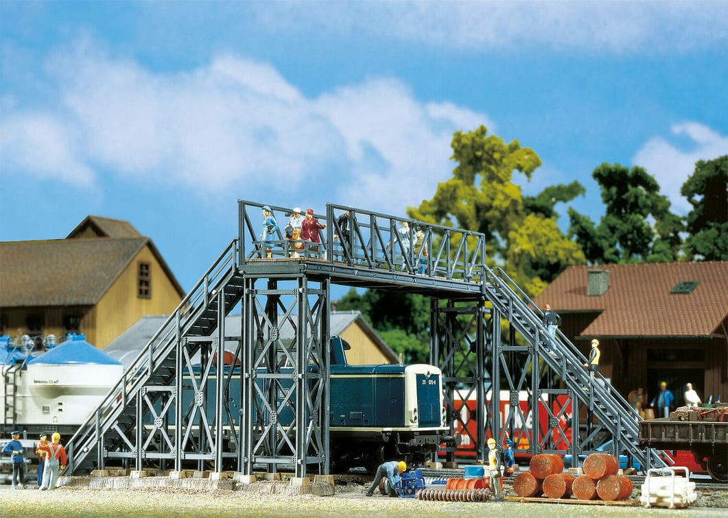 Faller Fußgängerbrücke H0 1:87 131361 Modelleisenbahn Bahnübergang