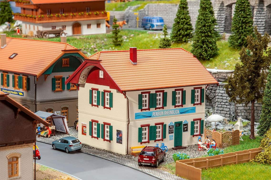 Faller Pension Rheinblick H0 Boardinghouse 1:87 130596 Modellbau Modelleisenbahn