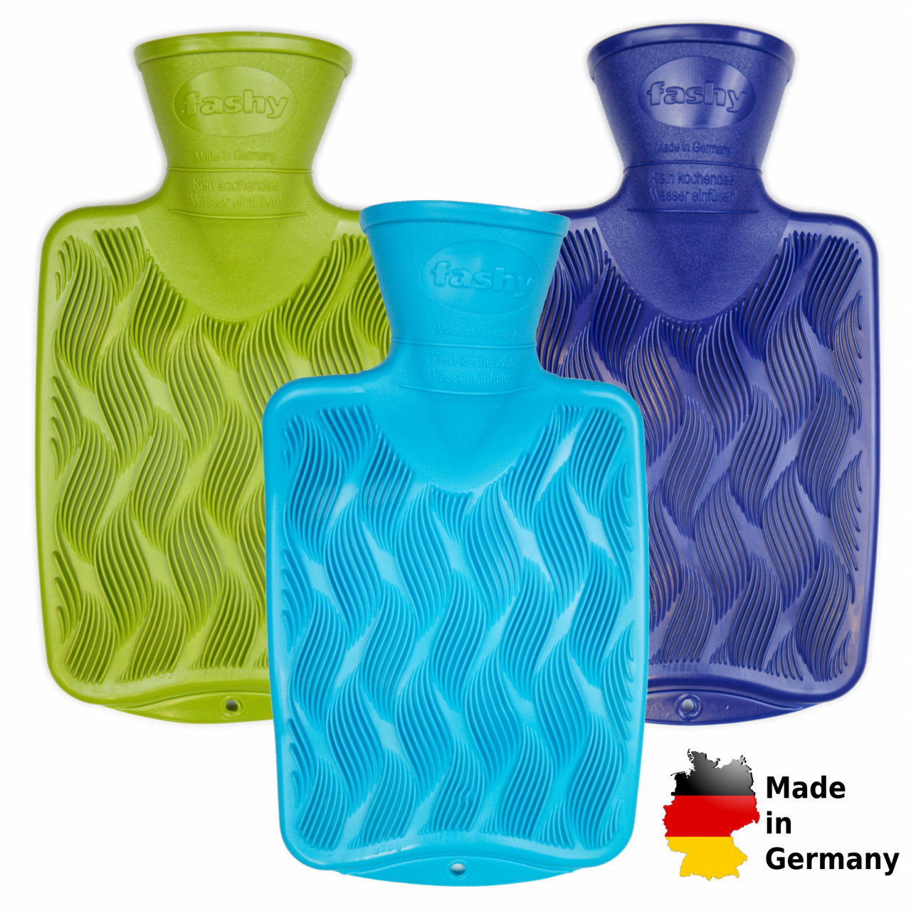 Fashy Wärmflasche Halblamelle 0,8L mit 3D Oberfläche