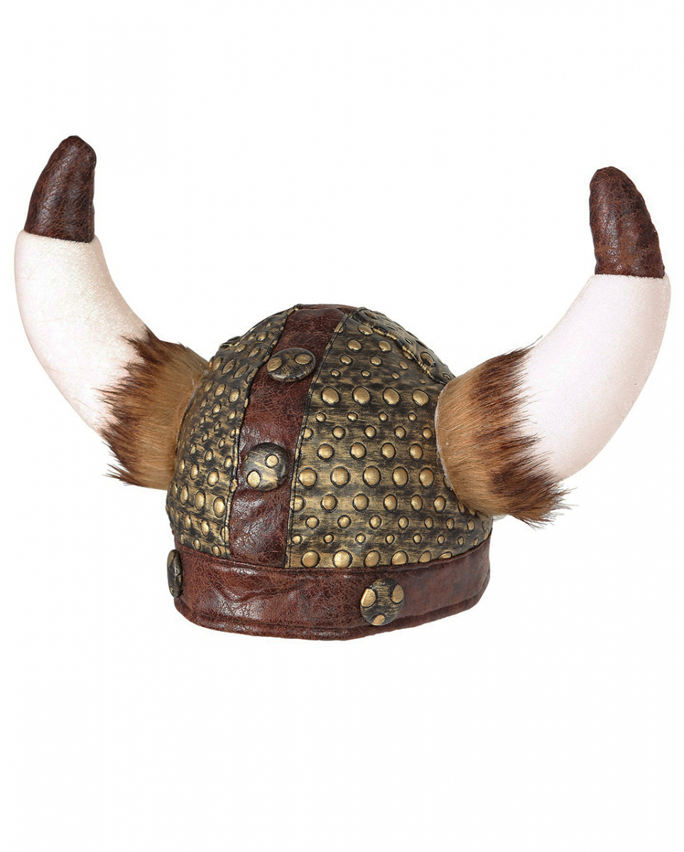 Faxe Wikinger Helm in Lederoptik mit Kunstfell Faxe Wikinger Helm in Lederoptik mit Kunstfell