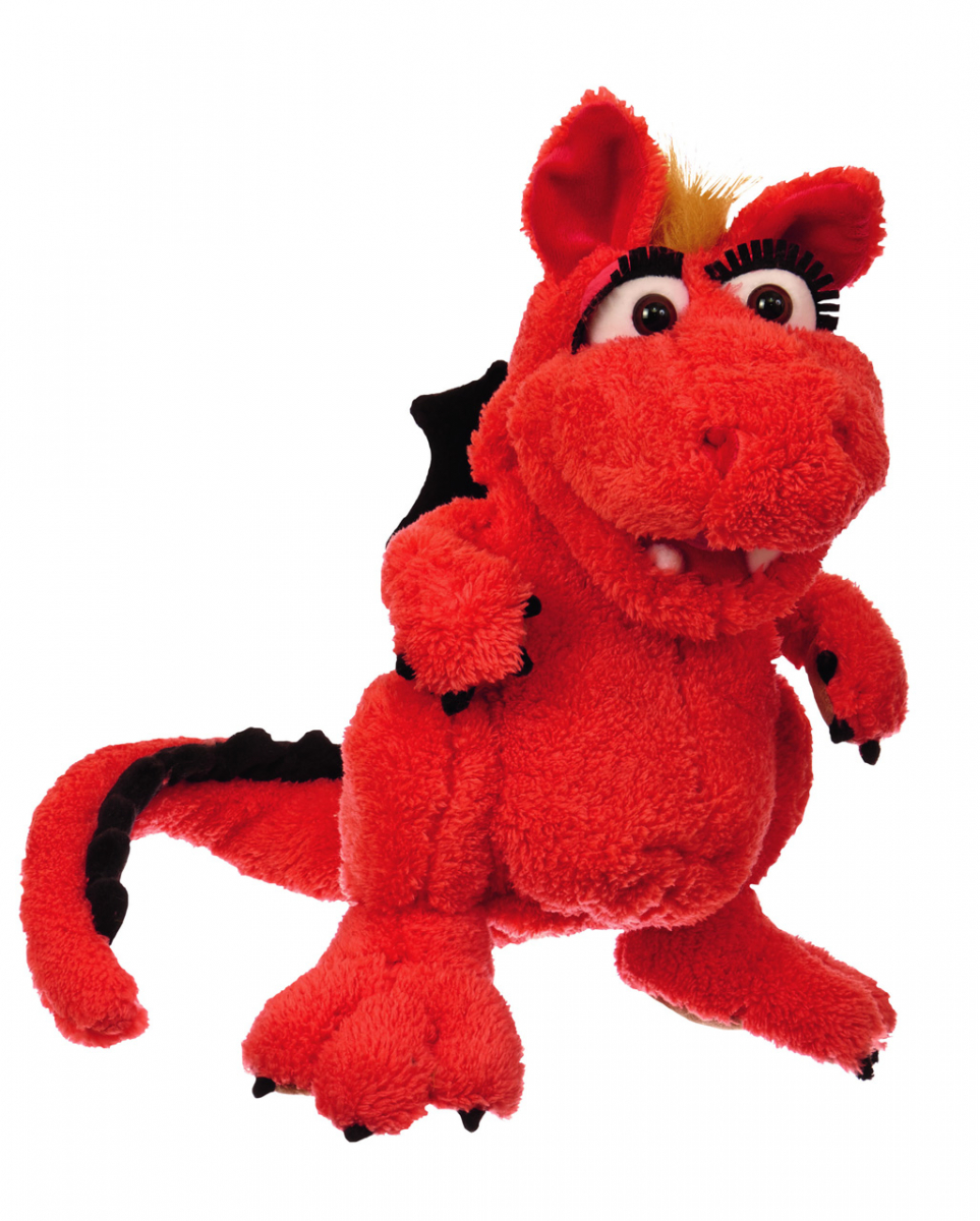 Feuerdrache Elsa Handpuppe