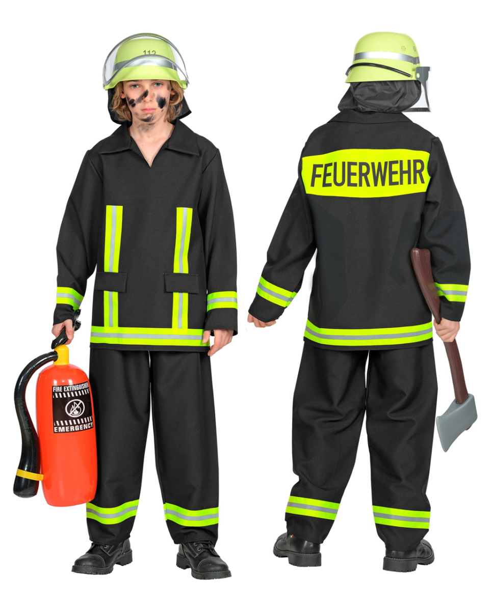 Feuerwehrmann Kostüm für Kinder L 128 Feuerwehrmann Kostüm für Kinder L 128