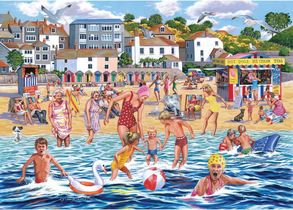 Finde die Unterschiede: Badespa� im Meer Finde die Unterschiede: Badespa� im Meer