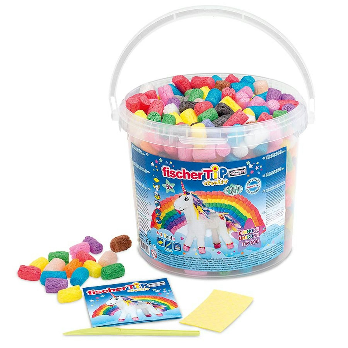 Fischer Tip Einhorn Eimer 600 Teile ab 5 Jahre Fischer Tip Einhorn Eimer 600 Teile ab 5 Jahre