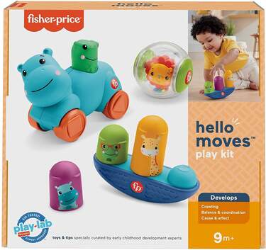 Fisher-Price Bewegung Motorik-Spielzeug, Geschenkset ab 9 M.