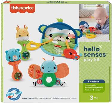 Fisher-Price Sinne Entdecken Babyspielzeug, Geschenkset ab 3 Monate