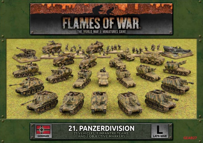 Flames of War German 21st Panzerdivision Army Deal Battlefront Miniatures WW2