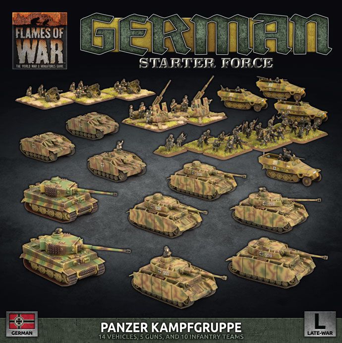 Flames of War German Starter Panzer Kampfgruppe Battlefront Miniatures WW2