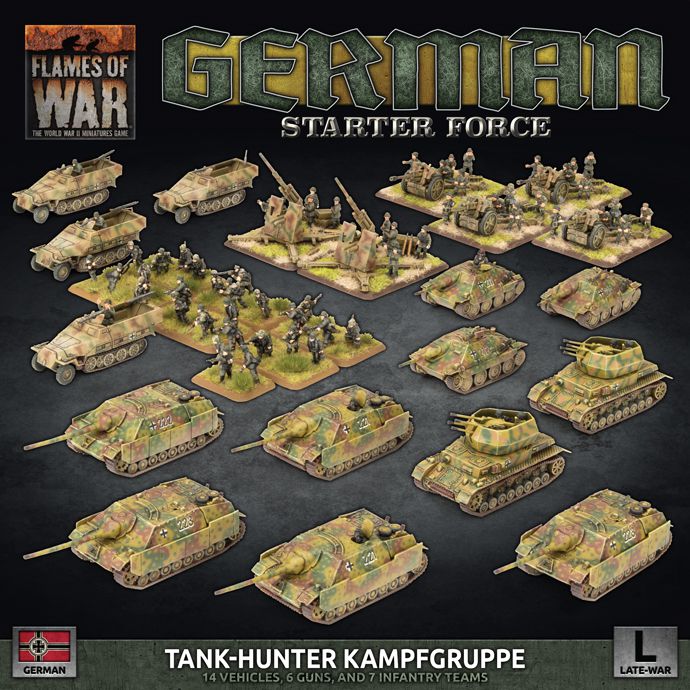 Flames of War German Starter Tank Hunter Kampfgruppe Battlefront Miniatures WW2