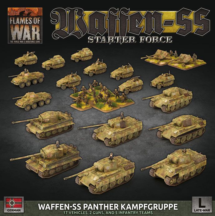 Flames of War German Starter Waffen-SS Panther Kampfgruppe Battlefront WW2