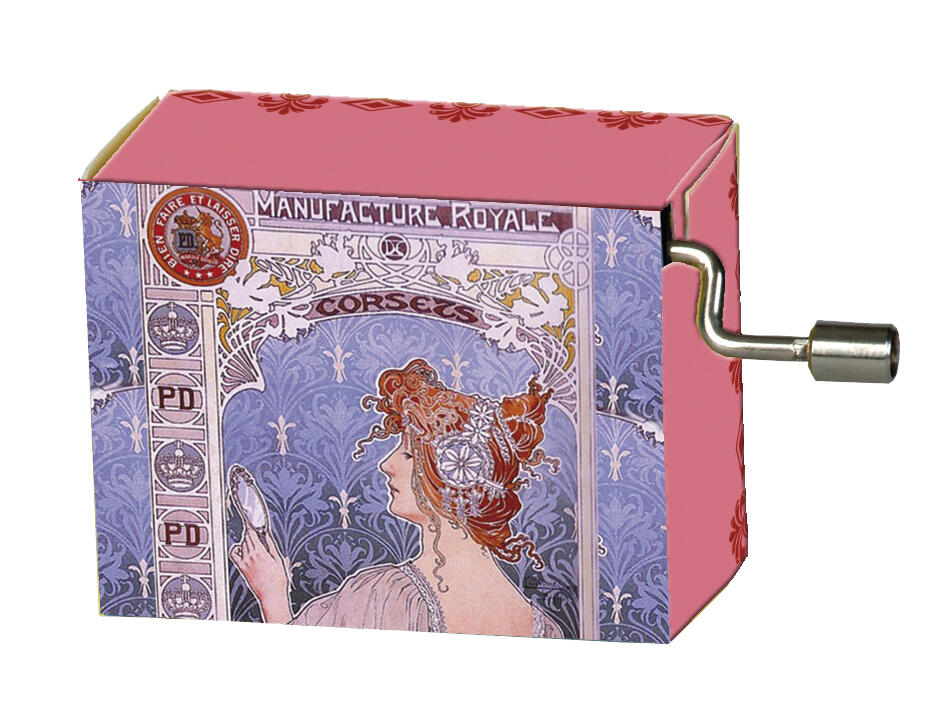 Fridolin - Spieluhr, La vie en rose, lila, Art Nouveau/Jugend Fridolin - Spieluhr, La vie en rose, lila, Art Nouveau/Jugend