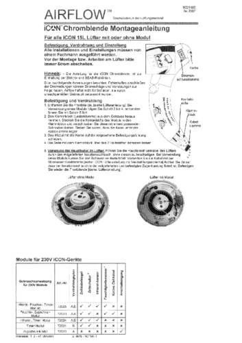 Airflow ICON FRONTBLENDE 150 MM, SILBER Abdeckung von Airflow