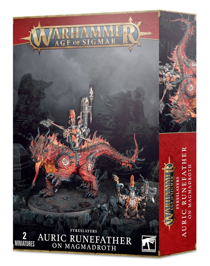 Fyreslayer Auric Runefather on Magmadroth Games Workshop Age of Sigmar Zwerge