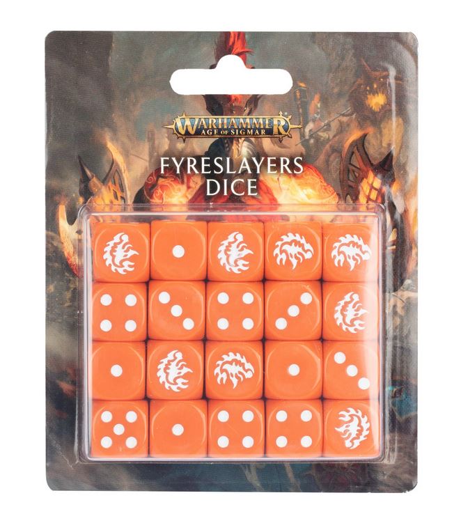 Fyreslayers Dice Set (20) Games Workshop AOS Fyreslayer Würfel Dwarf Dices