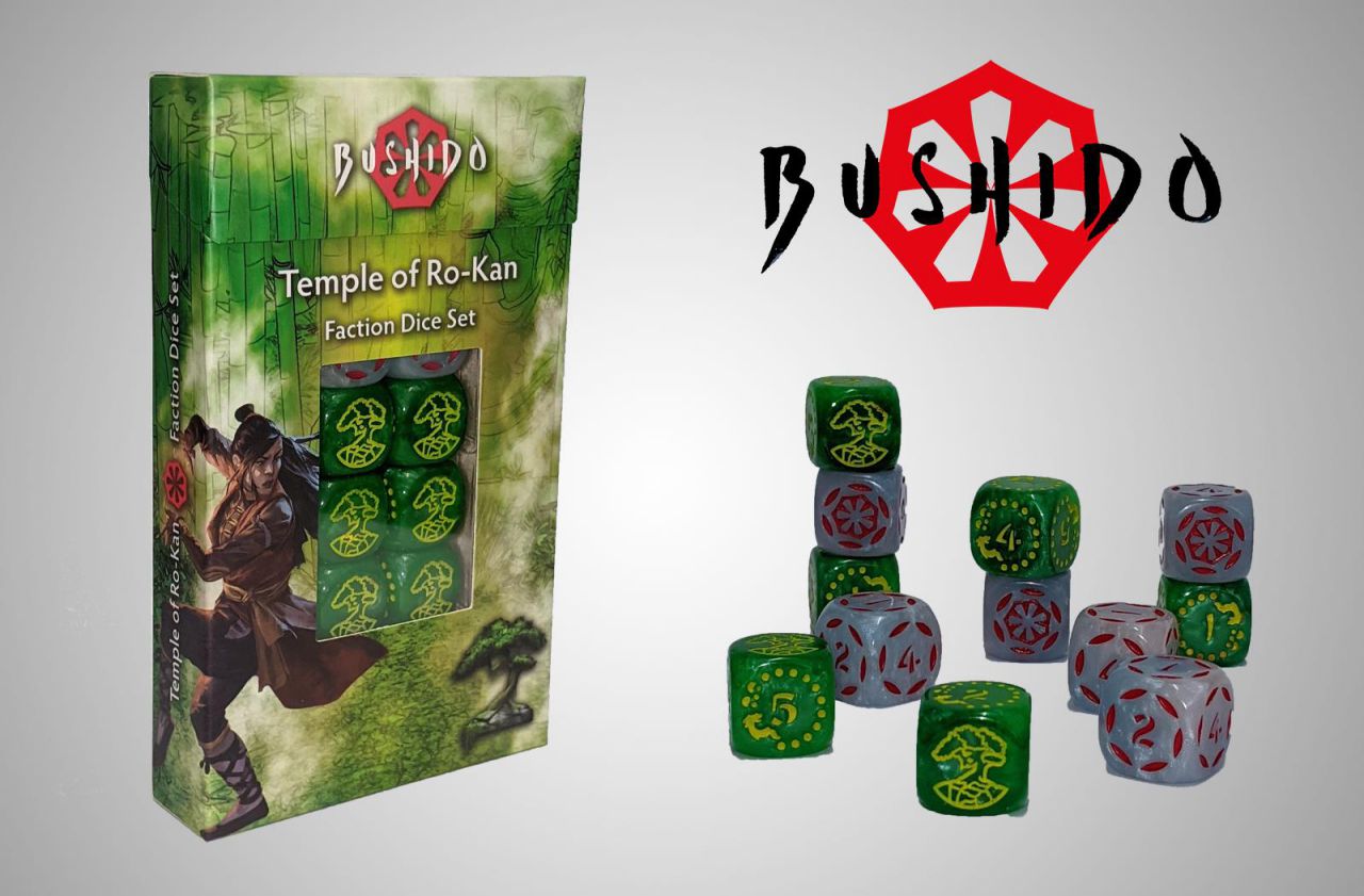 GCT Bushido Temple of Ro-Kan Faction Dice Set Tabletop Spiel Würfel Set