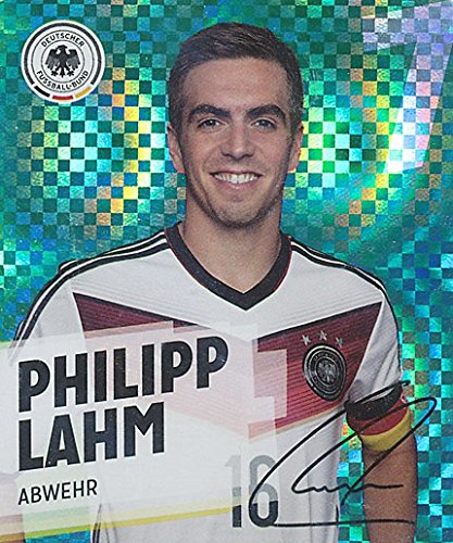 GLITZER KARTE / REWE DFB WM 2014 Philipp Lahm Nr. 7 / 34 Sammelkarte Sticker