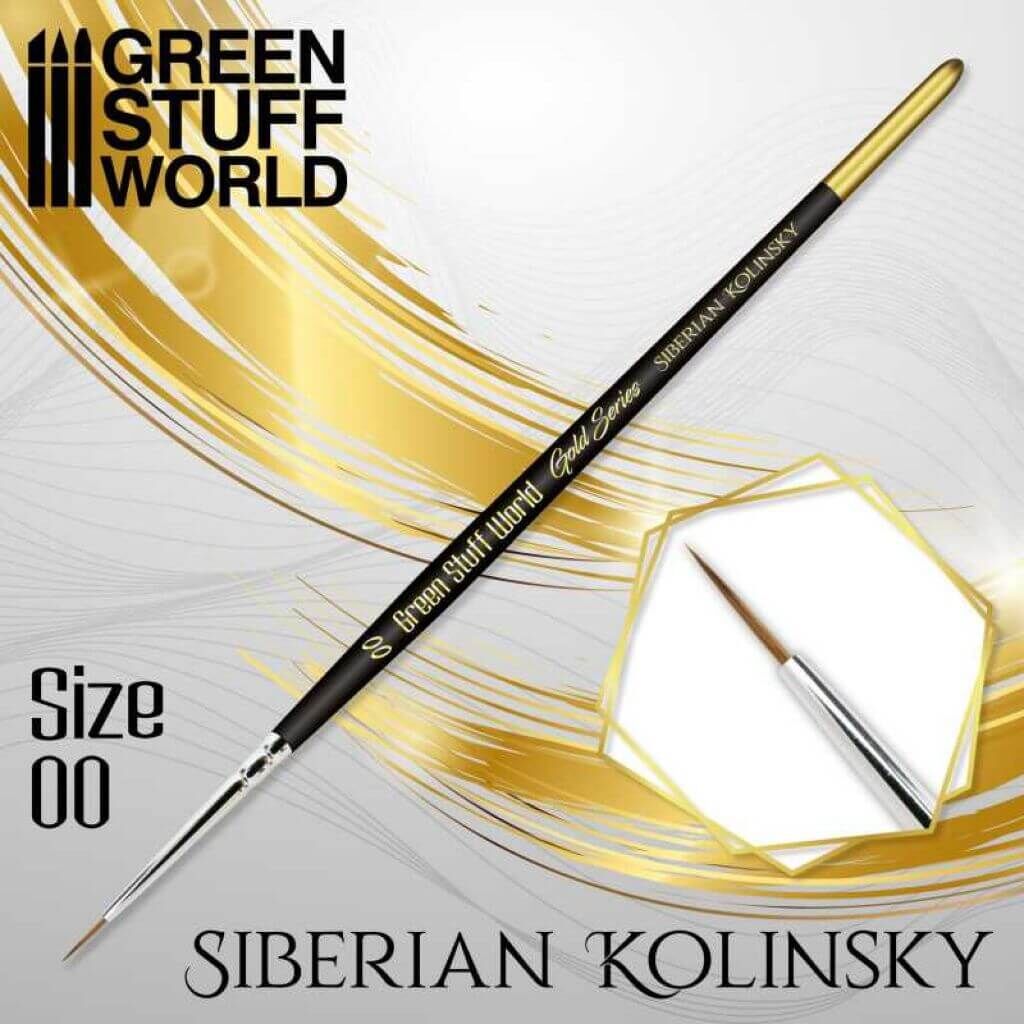 GOLD SERIES Siberian Kolinsky Pinsel - Größe 00