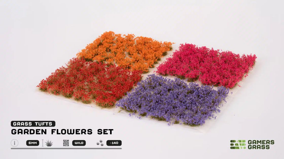 GamersGrass Garden Flowers Tuft Set Wild Büsche Terrain Basing Material GGSET-GF