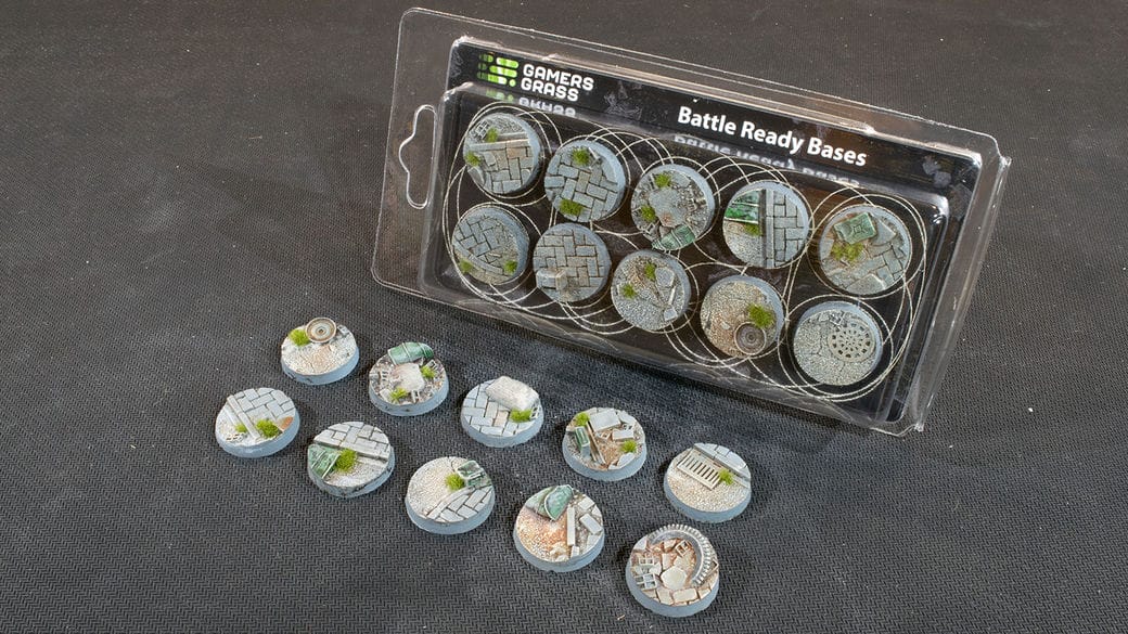 GamersGrass Urban Warfare Battle Ready Bases Rund 25mm x10 plastic round