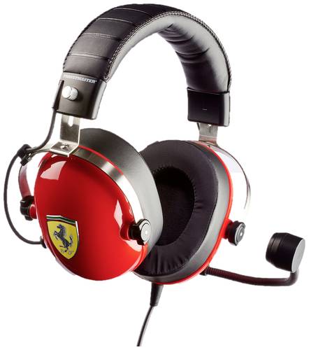 Thrustmaster T.Racing Scuderia Ferrari Edition-DTS Gaming Over Ear Headset kabelgebunden Stereo Rot von Thrustmaster