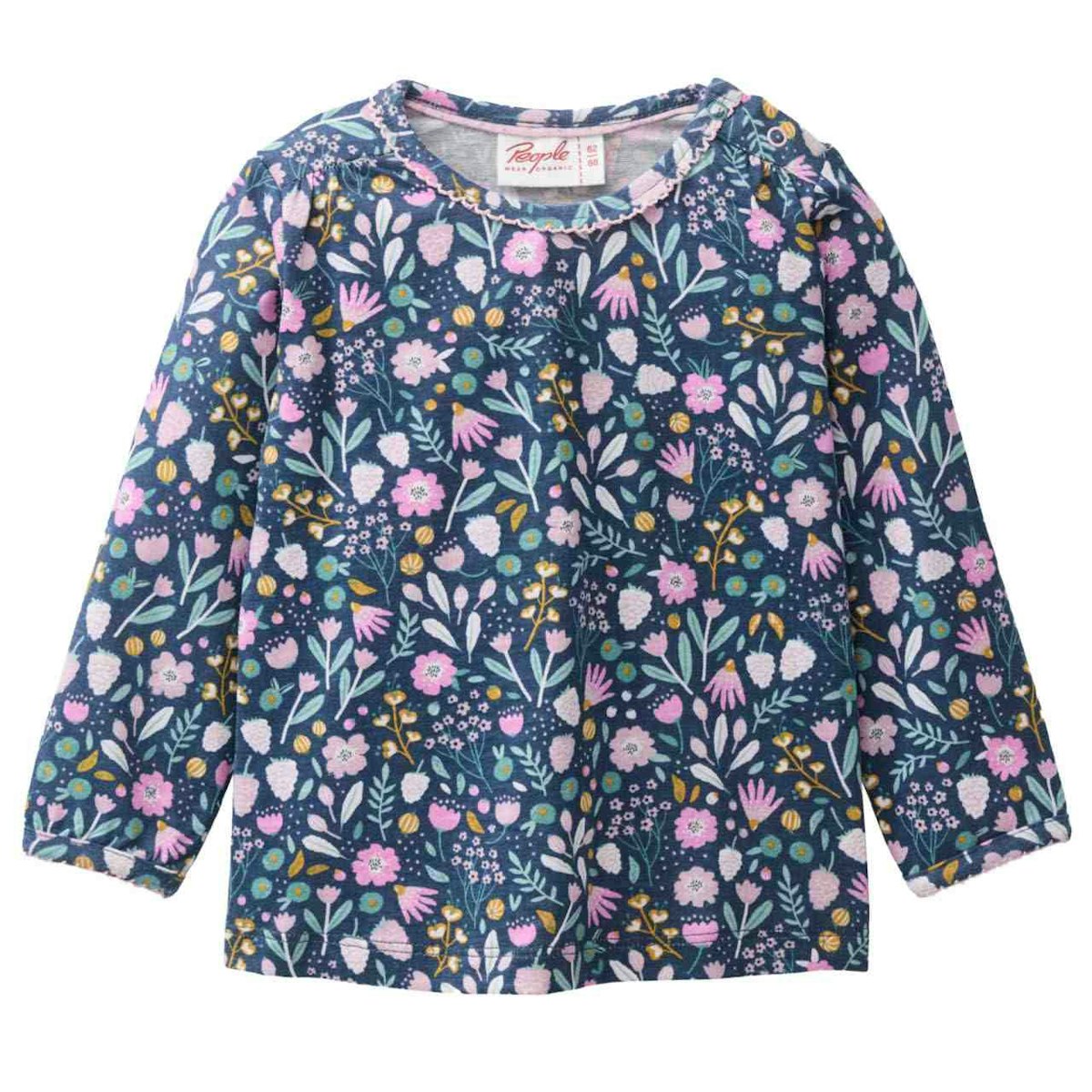 Geblümtes Langarmshirt indigoblau 98/104 Geblümtes Langarmshirt indigoblau 98/104