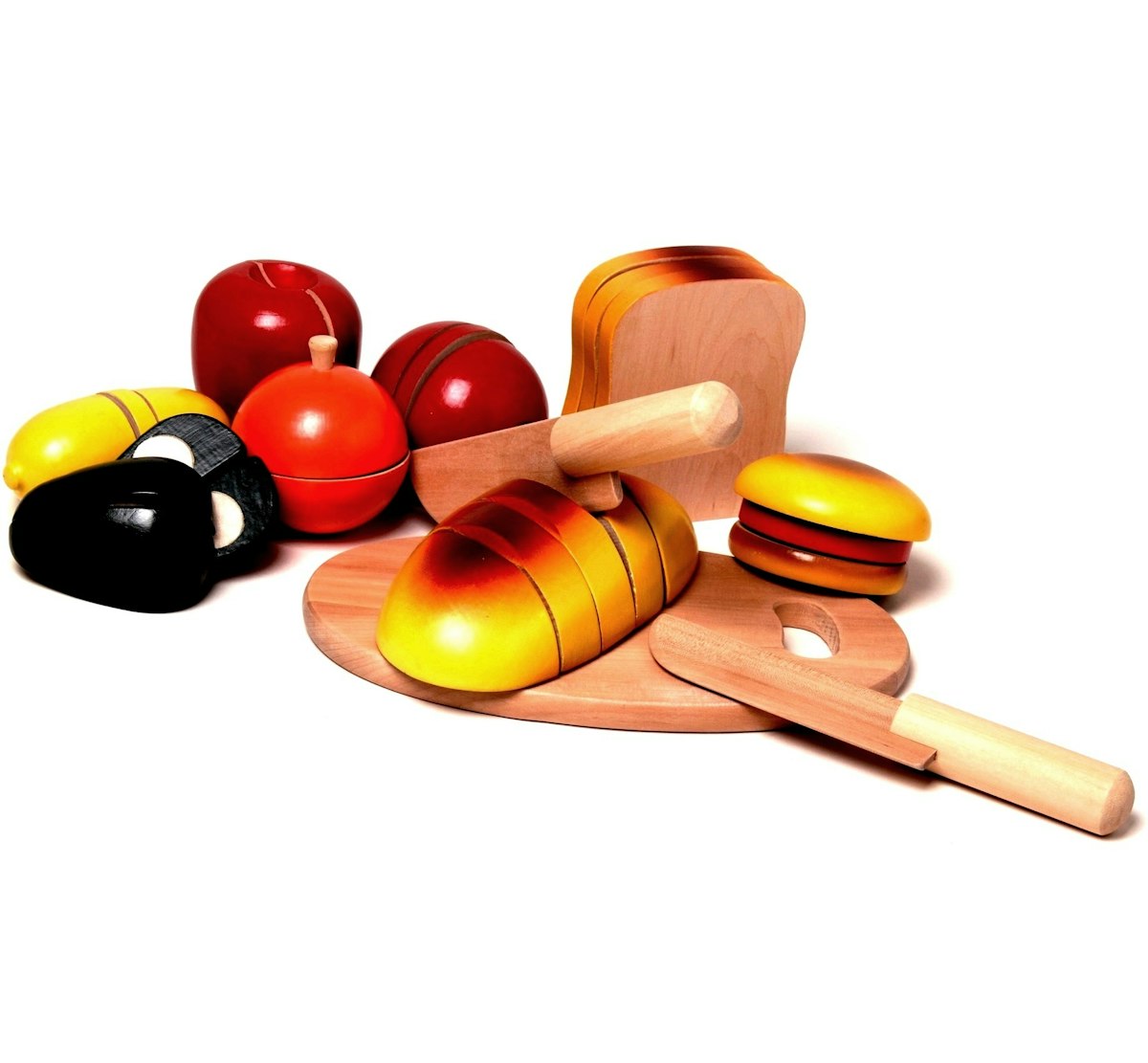 Gemüse- und Brotset mit 2 Messer - ideal für 1 bis 2 Kinder Gemüse- und Brotset mit 2 Messer - ideal für 1 bis 2 Kinder