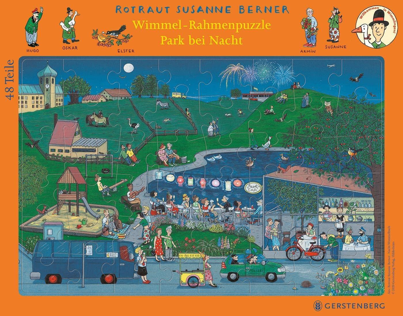 Gerstenberg Verlag - Park bei Nacht-Wimmelpuzzle, Rahmenpuzzle Gerstenberg Verlag - Park bei Nacht-Wimmelpuzzle, Rahmenpuzzle