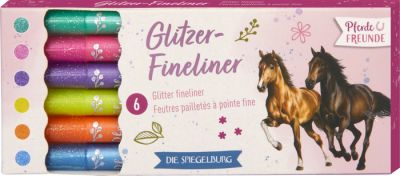 Glitzer-Fineliner - Pferdefreunde