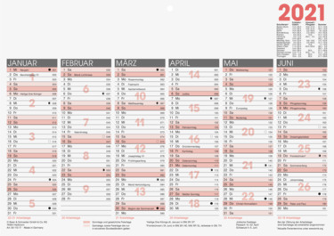 Glocken Jahreskalender, Tischkalender, Tafelkalender 2021 A4 quer