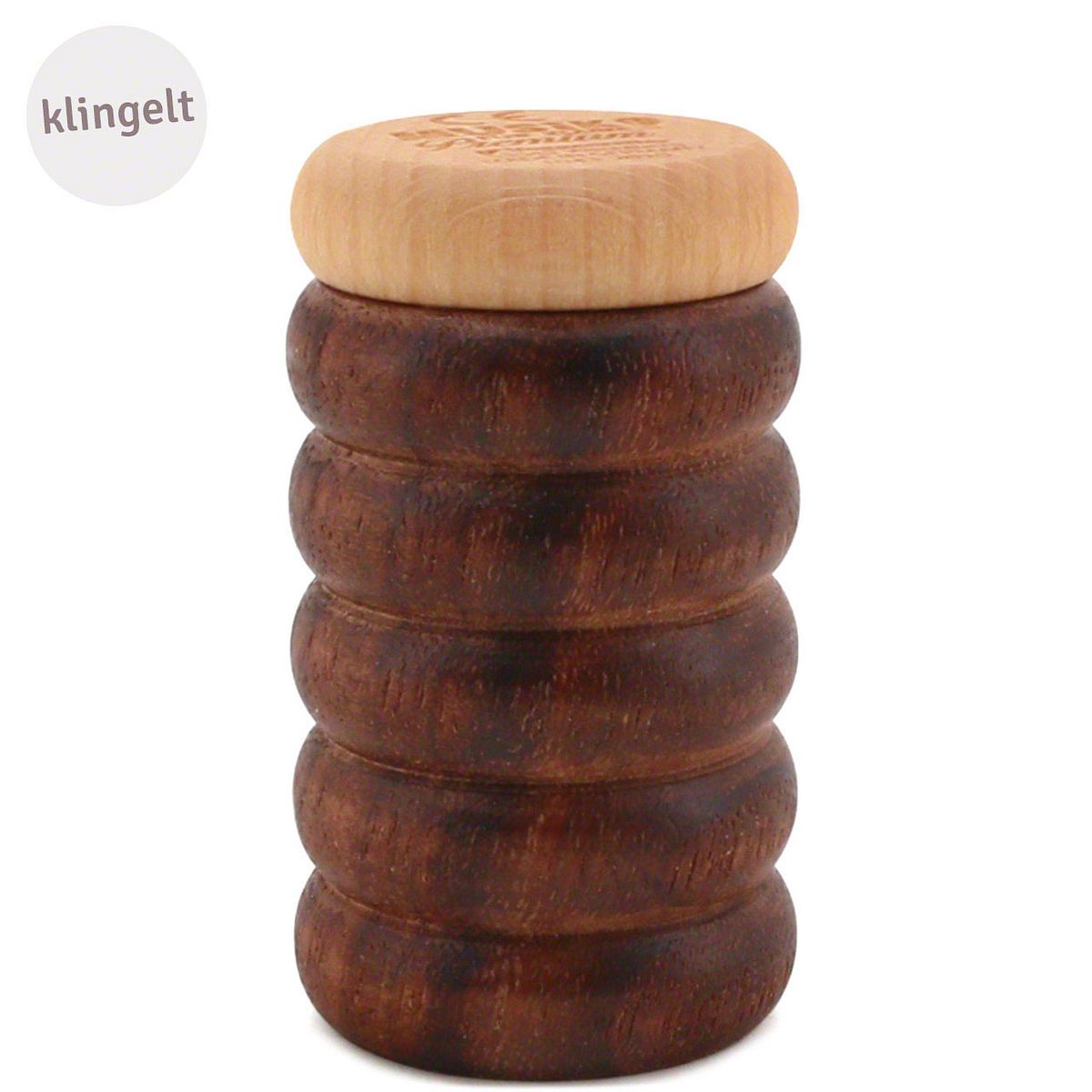 Glöckchen-Shaker Holz Musikinstrument dunkel Glöckchen-Shaker Holz Musikinstrument dunkel