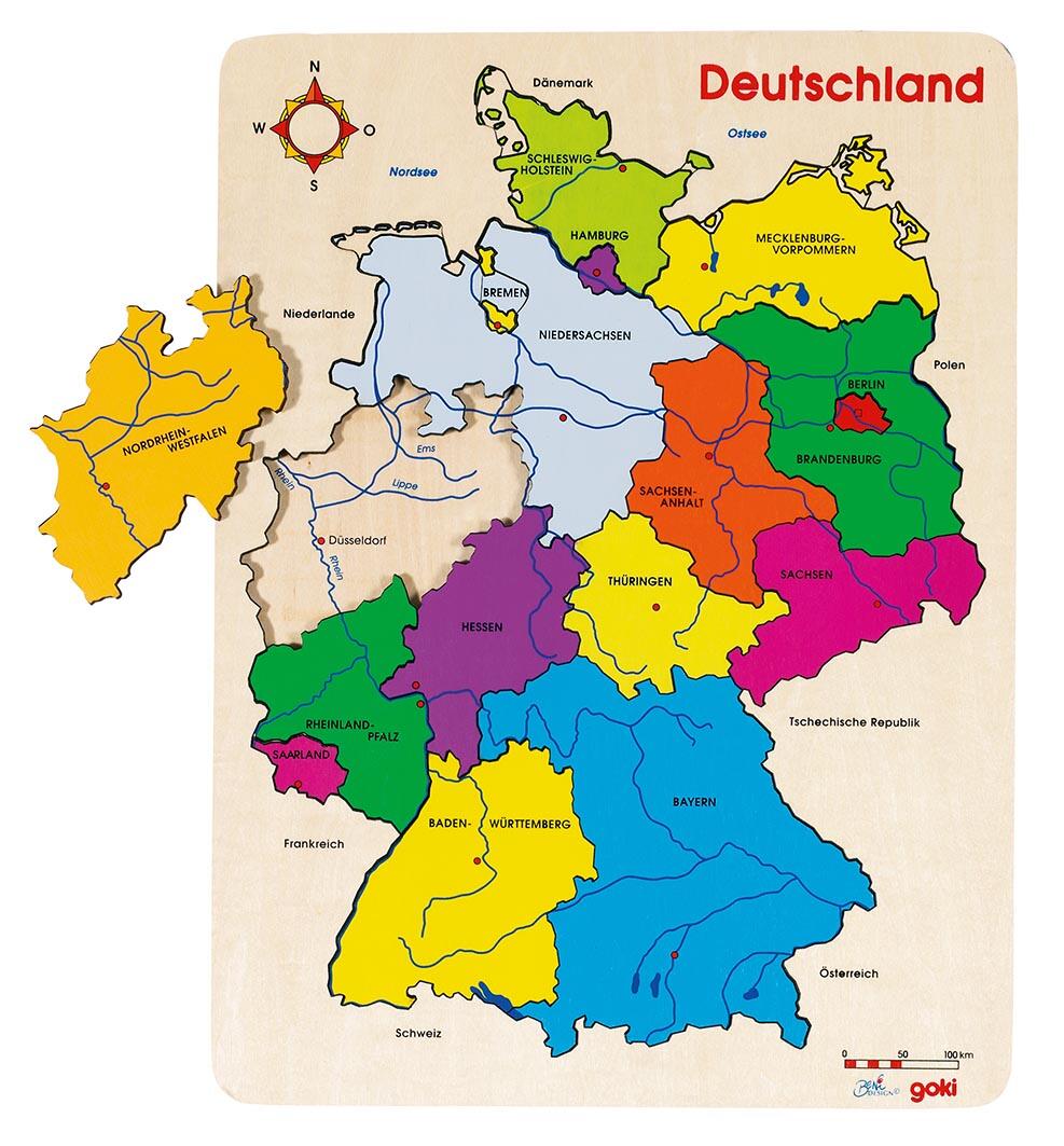 Goki - Einlegepuzzle Deutschland II Goki - Einlegepuzzle Deutschland II