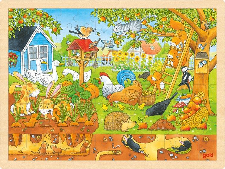 Goki - Einlegepuzzle Unser Garten üb Goki - Einlegepuzzle Unser Garten üb