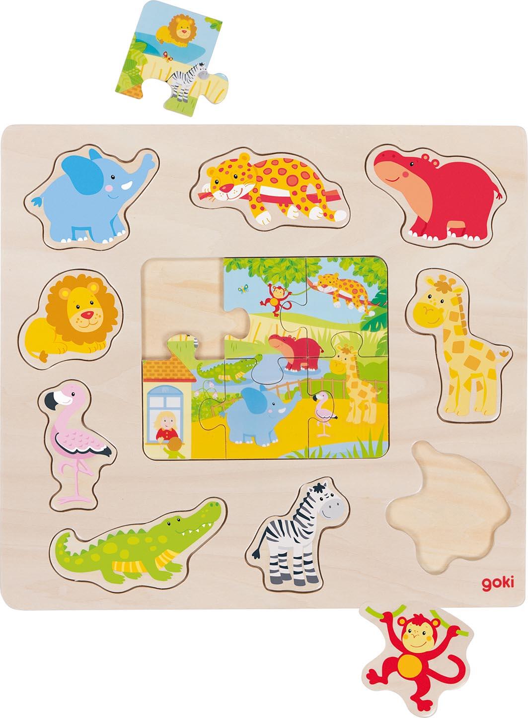 Goki - Einlegepuzzle Zootiere Goki - Einlegepuzzle Zootiere