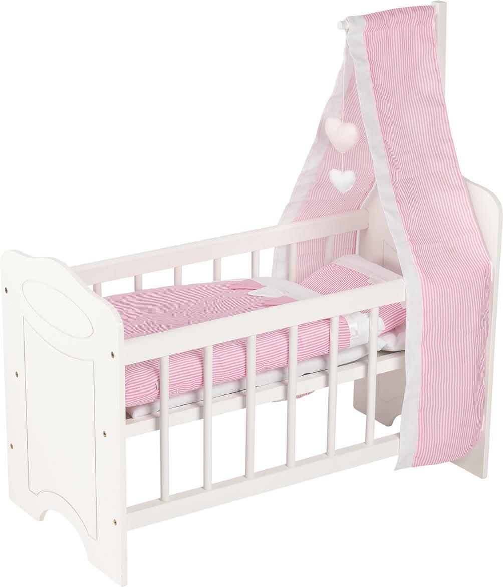Goki - Goki 51762 - Puppenbett mit Himmel und Bettzeug Goki - Goki 51762 - Puppenbett mit Himmel und Bettzeug
