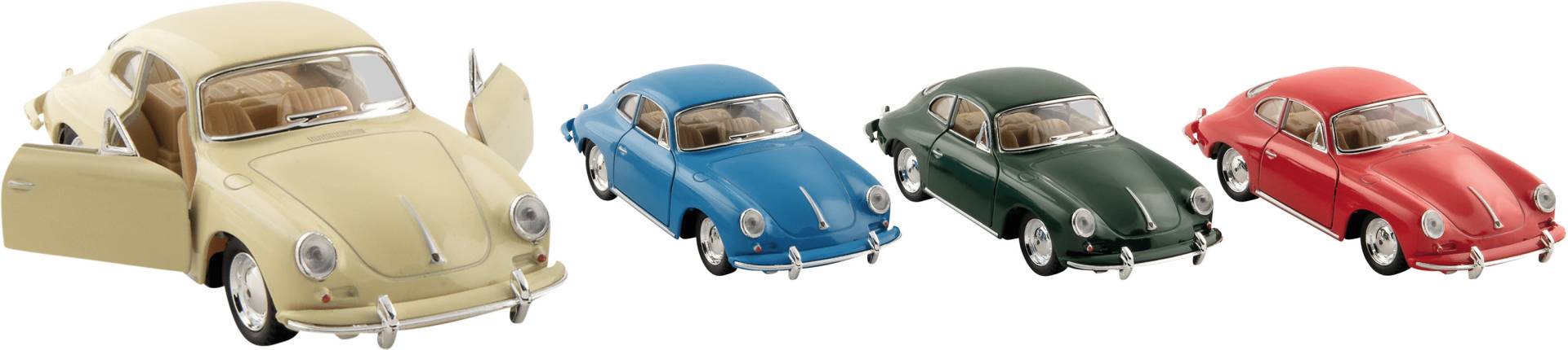 Goki - Porsche Carrera 356B mit Rückzugsmotor - 1 Stück - Spritzguß Goki - Porsche Carrera 356B mit Rückzugsmotor - 1 Stück - Spritzguß