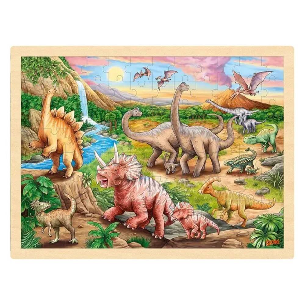 Goki - Puzzle Holz Dinosaurierwanderung 96 Teile Goki - Puzzle Holz Dinosaurierwanderung 96 Teile